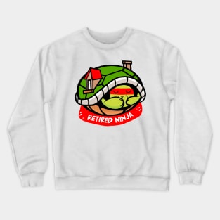 Funny turtle ninja – retired ninja (red) Crewneck Sweatshirt